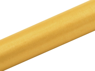 Organza på rulle 16 cm Mörkt gul/Guld