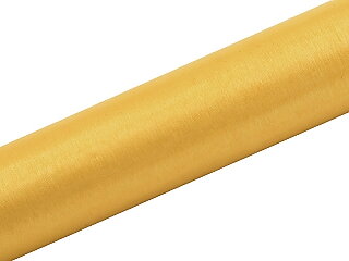 Organza på rulle 16 cm Mörkt gul/Guld