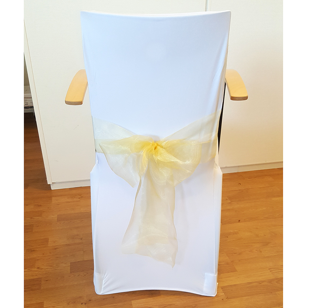 Organza på rulle 16 cm Mörkt gul/Guld - 2