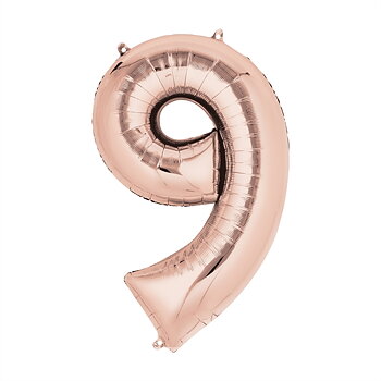 Stor Folieballong nr 8 Pink Blush Sifferballong