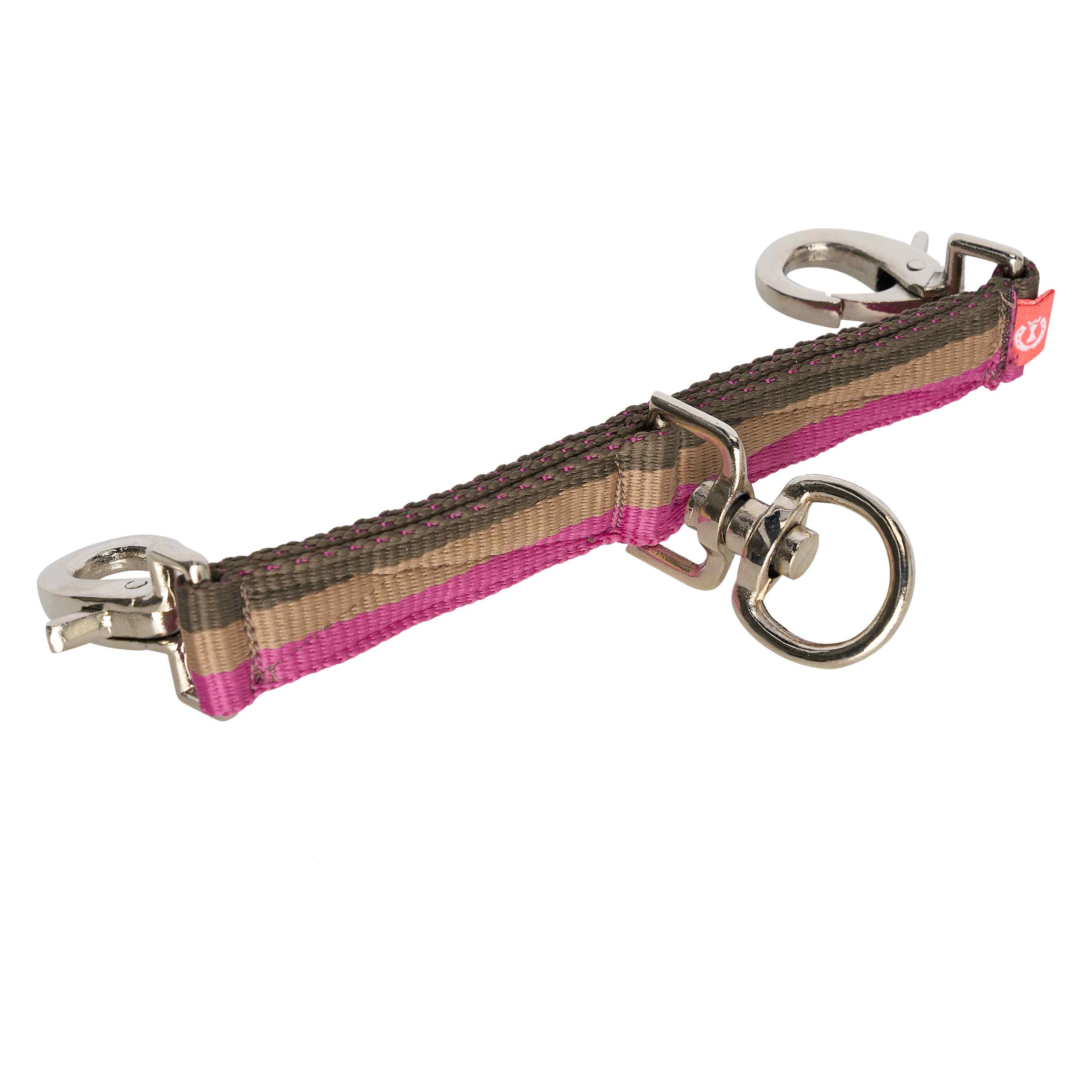 Imperial Riding Lunging bit strap nylon Multi Flower Pink