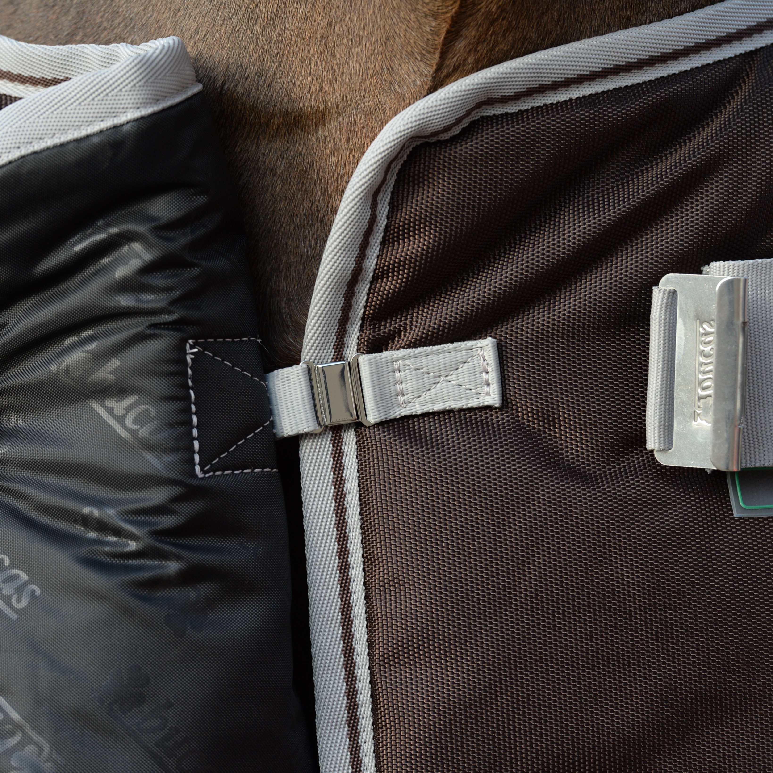 Bucas Smartex Turnout Rain Rug 0 g -Iron Gate, 155 - 3