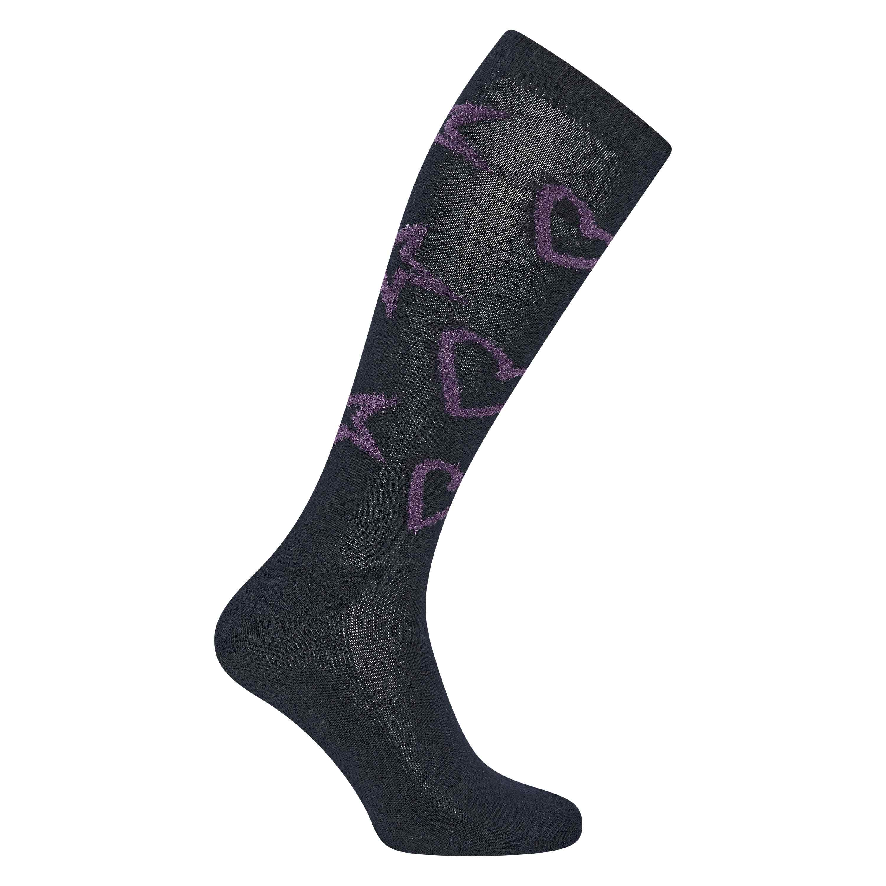 Imperial Riding Strumpor Cosy Hearts Navy, 39-42