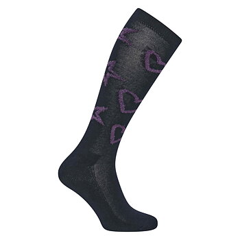Imperial Riding Strumpor Cosy Hearts Navy, 39-42