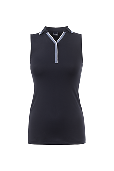 CAVALFLEUR Sleeveless Polo Shirt - Dark blue, 42 - only this copy