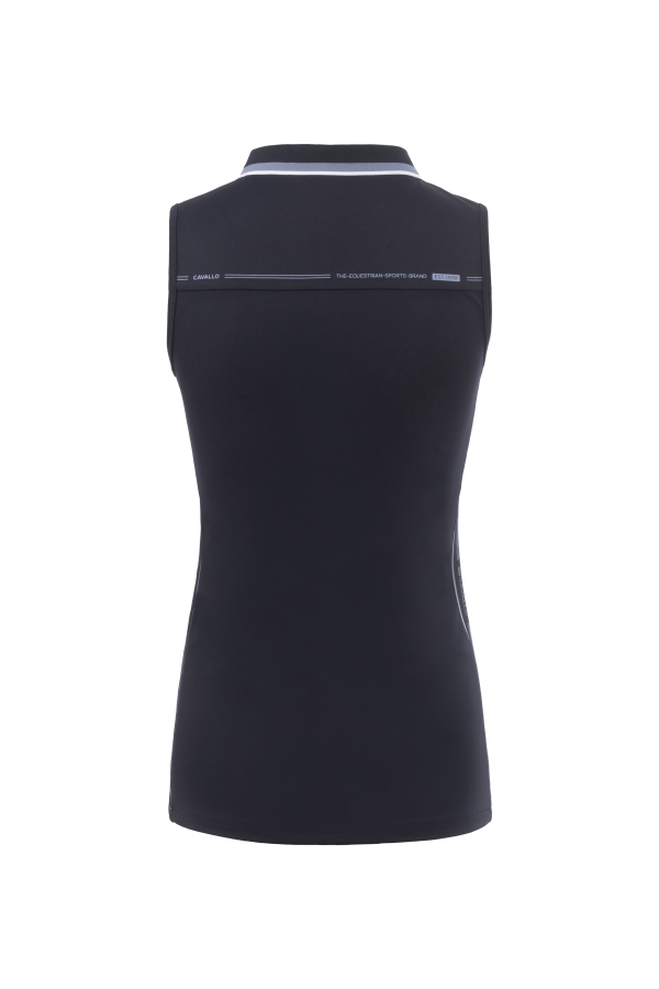 CAVALFLEUR Sleeveless Polo Shirt - Dark blue, 42 - only this copy - 3
