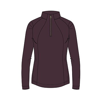 Equipage Jemma LS HZ T-shirt Wine