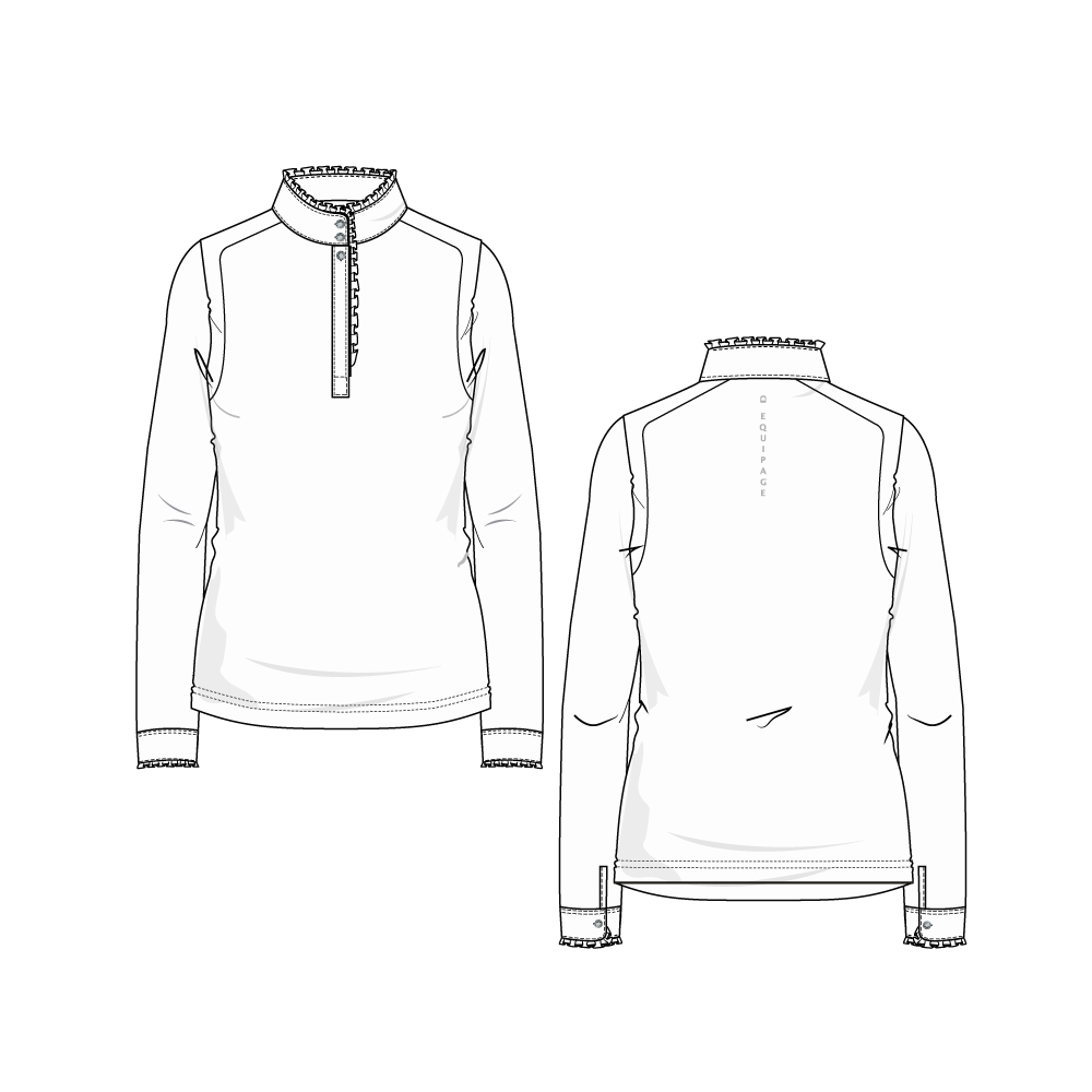 Equipage Lesley Långärmad Tävlingstopp Vit (XS)