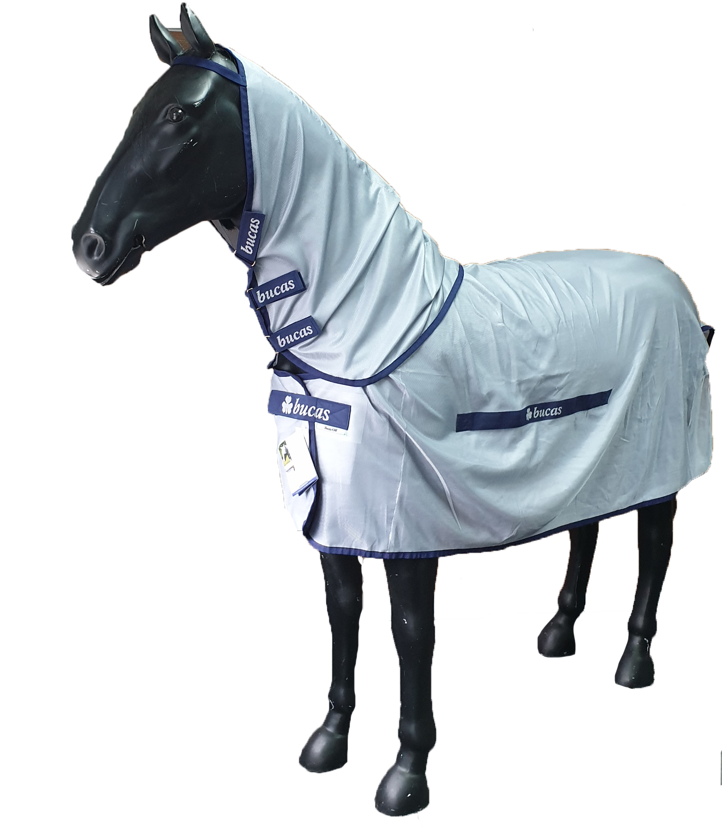 Bucas Buzz-Off detachable Neck Fly Sheet Blue, 155 - 4