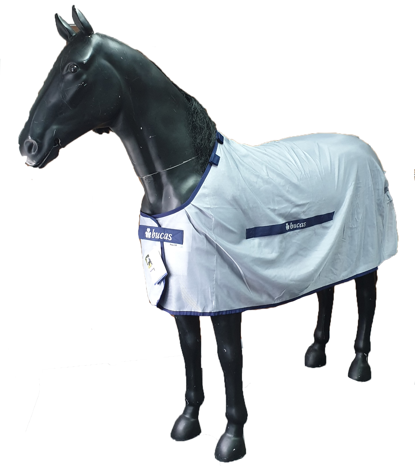 Bucas Buzz-Off detachable Neck Fly Sheet Blue, 155 - 2