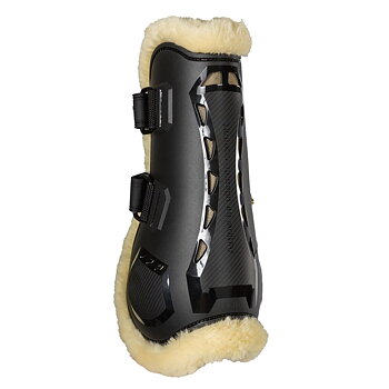 Back On Track Airflow Fur Tendon Boots - Black