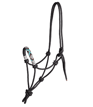 Waldhausen Rope Halter with Pearls - Black