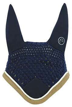 EQUITHEME Polyfun Fly Veil Navy/Taupe