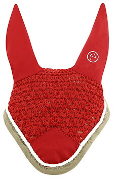 EQUITHEME Polyfun Fly Veil Red/Taupe