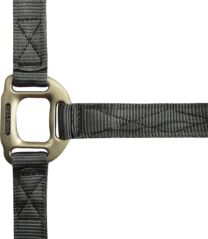 EQUITHEME Nylon Headcollar Grey - 4