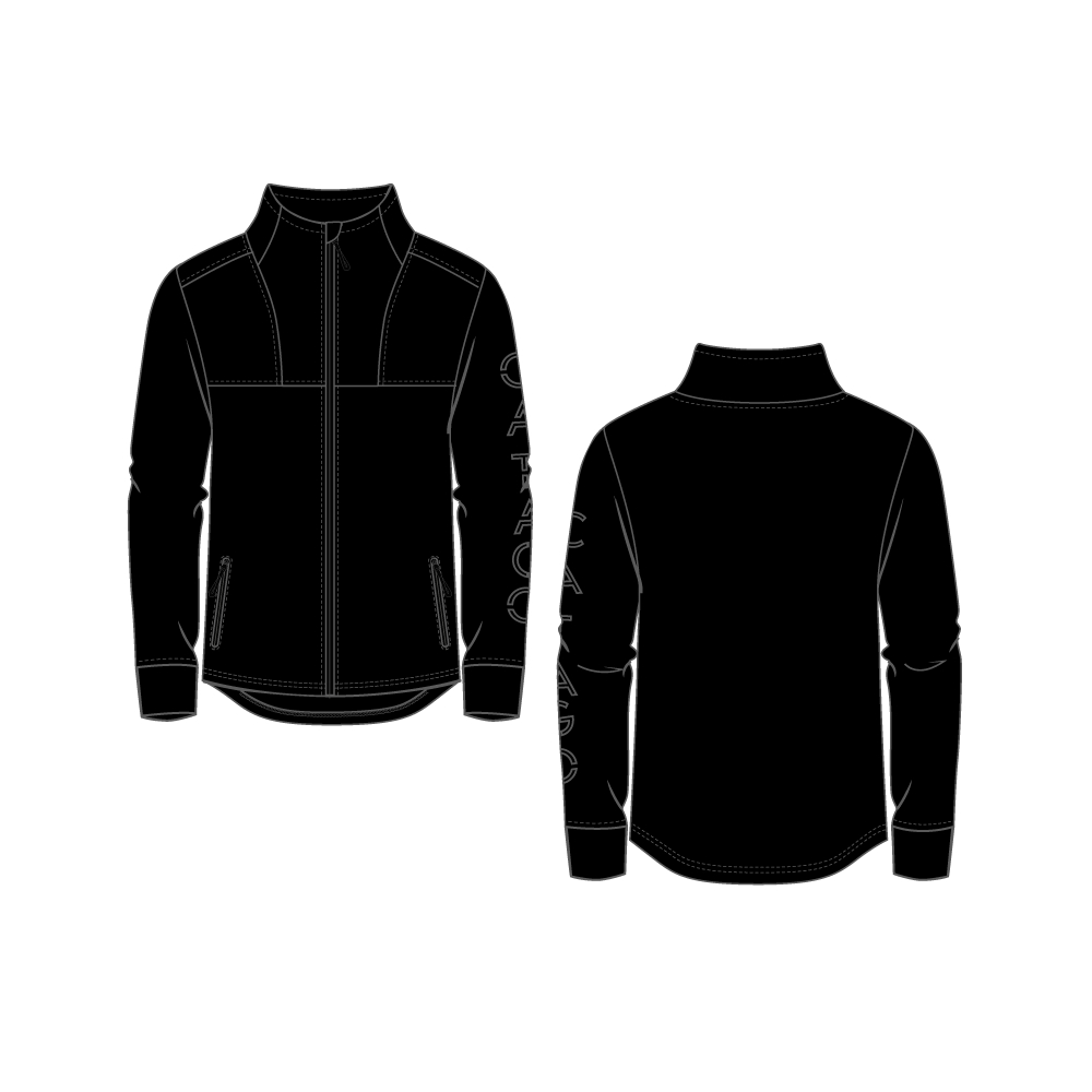 CATAGO MEN Aiden Zip Polar Fleecejacka Svart (S)