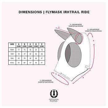 Imperial Riding IRHTrail Ride Fly Hood with Nose - Black AOP, Pony
