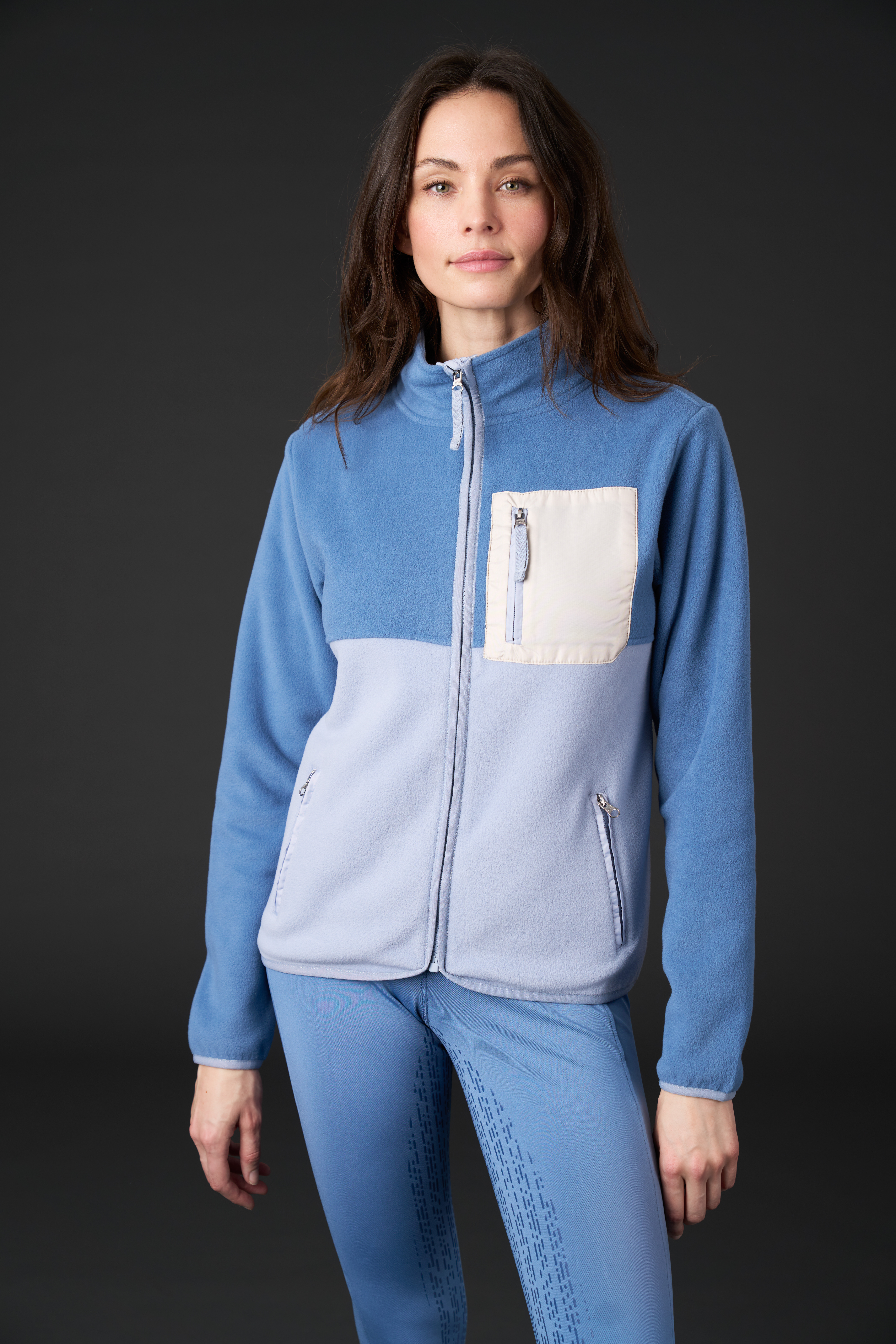 Equipage Thea Zip Cardigan Junior  - Coronet Blue - 3