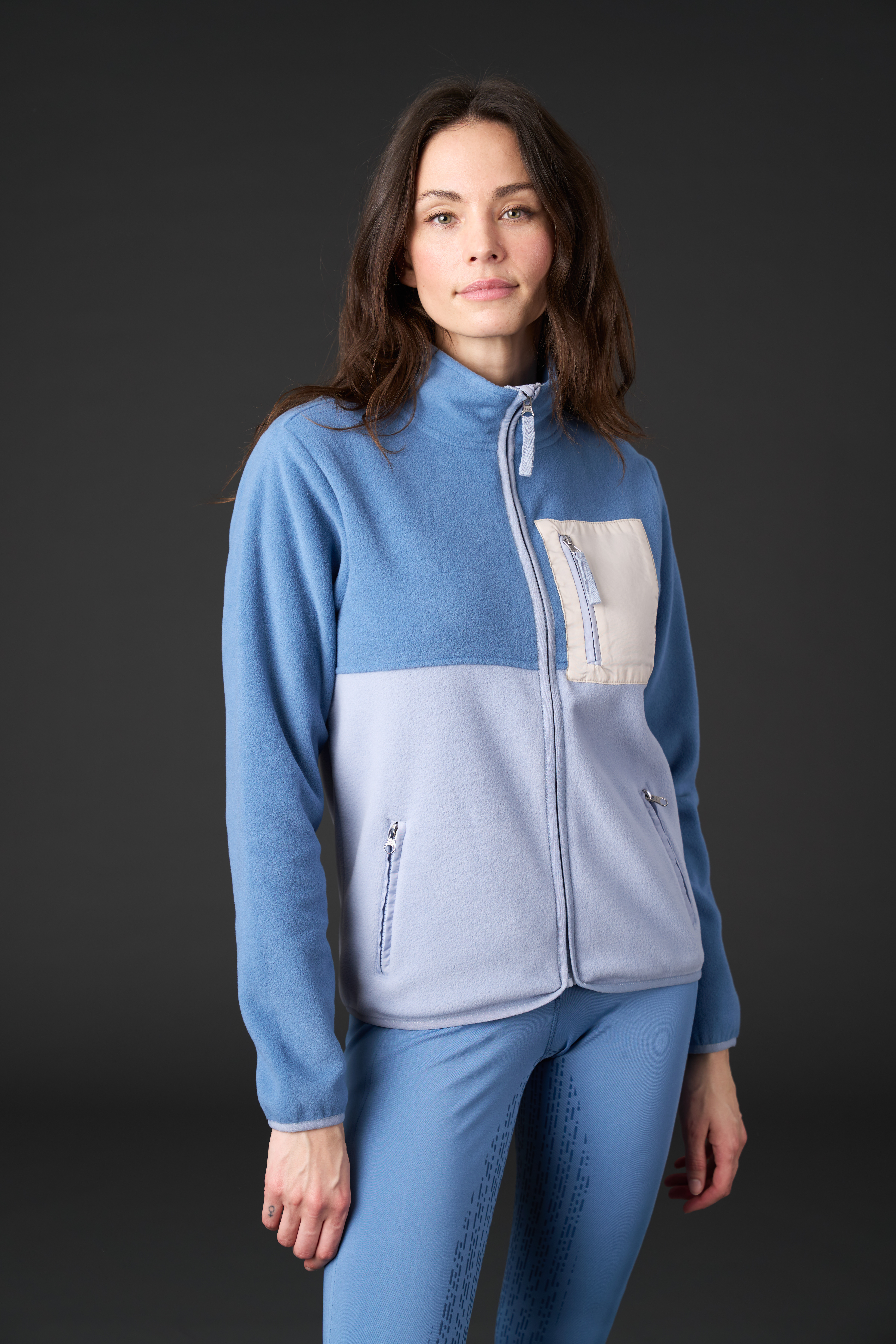 Equipage Thea Zip Cardigan Junior  - Coronet Blue - 2