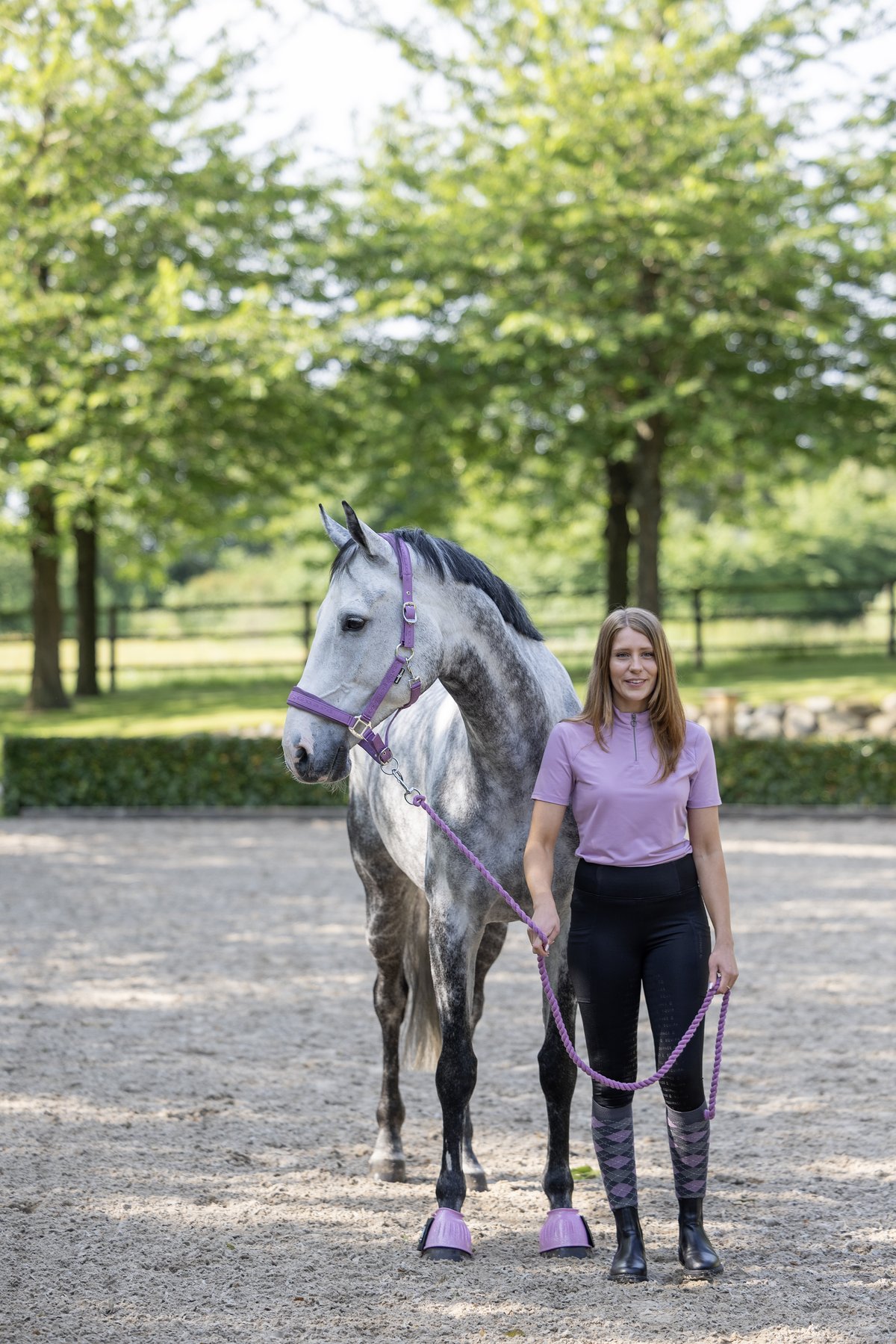 Equipage Hasty lyhythihainen half-zip ratsastuspaita - Lavender Herb - 6