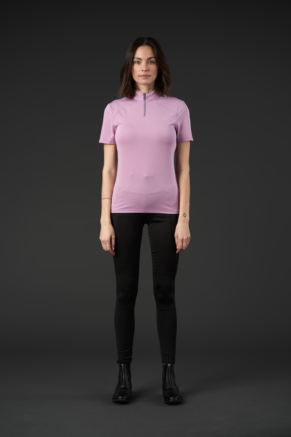 Equipage Hasty lyhythihainen half-zip ratsastuspaita - Lavender Herb - 4