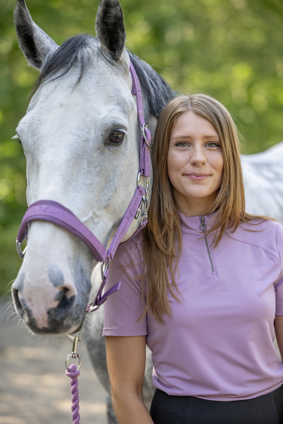 Equipage Hasty lyhythihainen half-zip ratsastuspaita - Lavender Herb - 7
