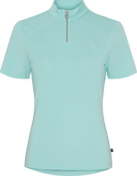 Equipage Hasty lyhythihainen half-zip ratsastuspaita - Aqua Haze