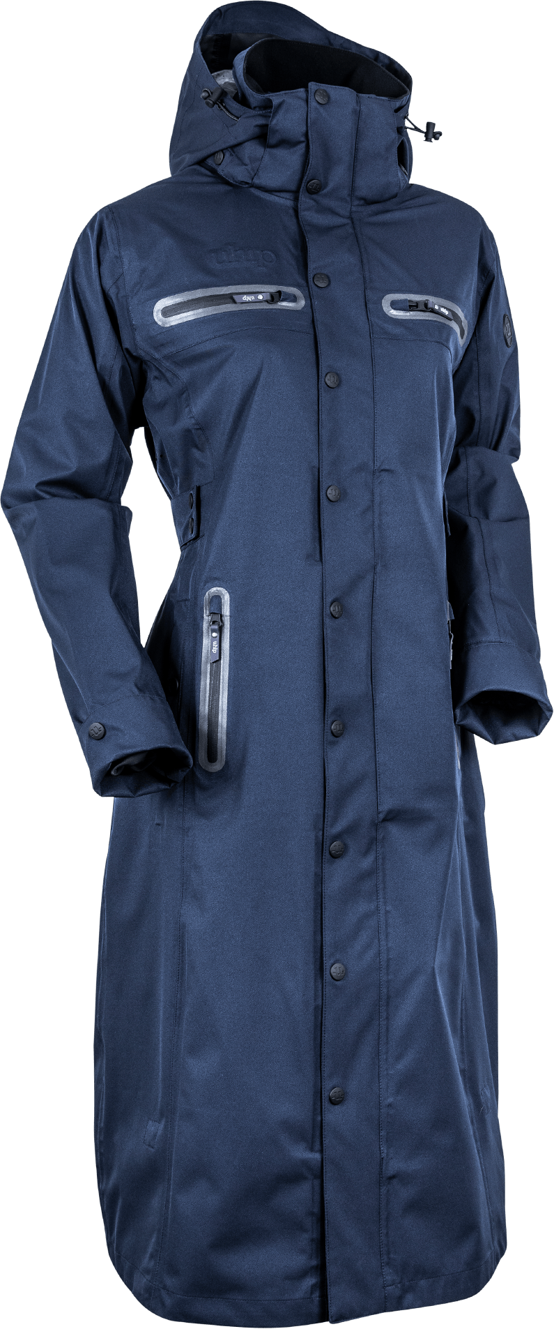 Uhip Long Trench Coat - Uhip Navy - Free delivery 