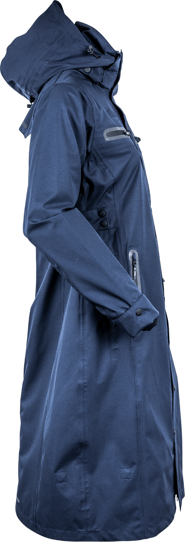 Uhip Long Trench Coat - Uhip Navy - Free delivery  - 5