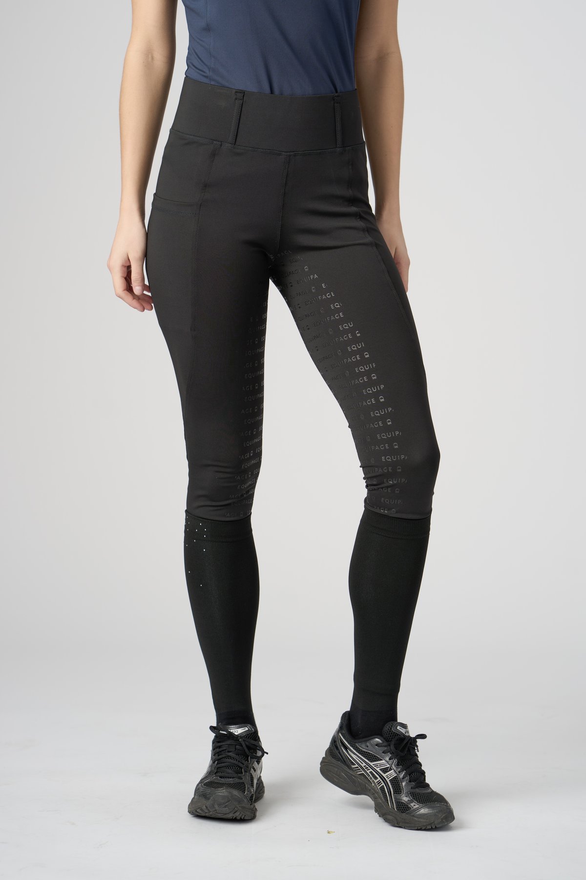 Equipage Kalea riding tights full grip for kids Junior - Black - 3