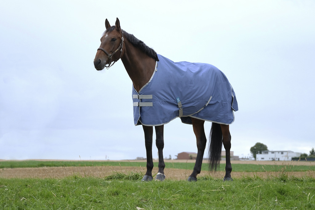 EQUITHEME 'TYREX 600D' Recycled Turnout Hästtäcke Navy 50 g - 2