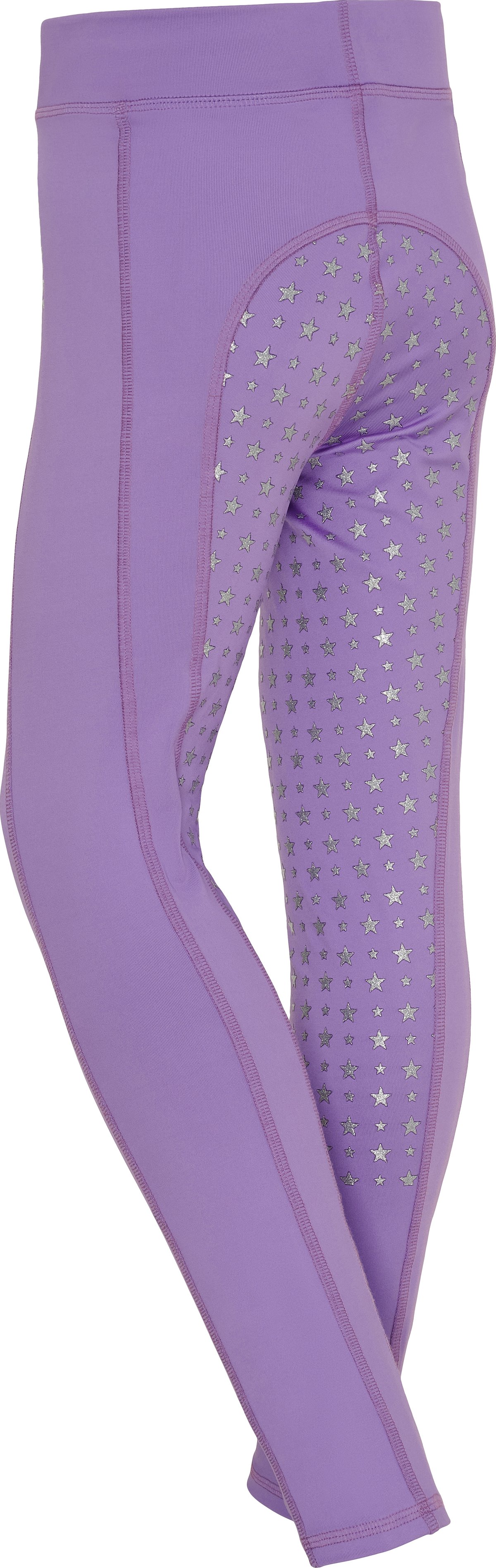 Equipage Molly Glitter Full Grip riding tights for kids Junior - Aster Purple - 2