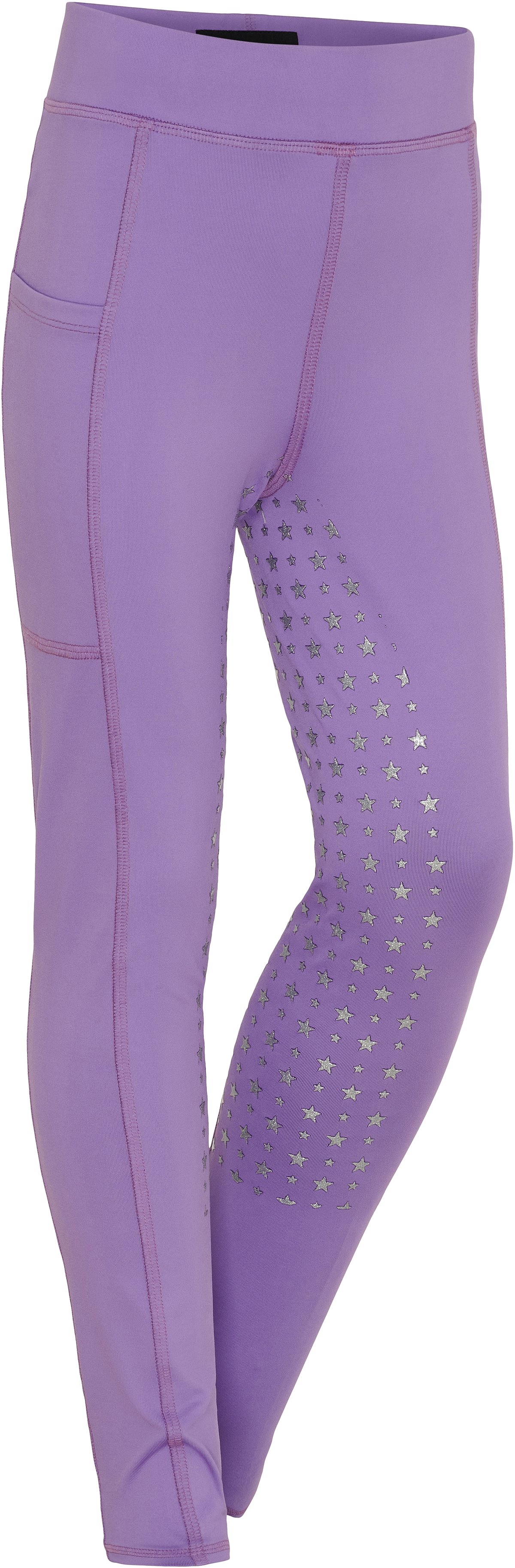 Equipage Molly Glitter Full Grip riding tights for kids Junior - Aster Purple