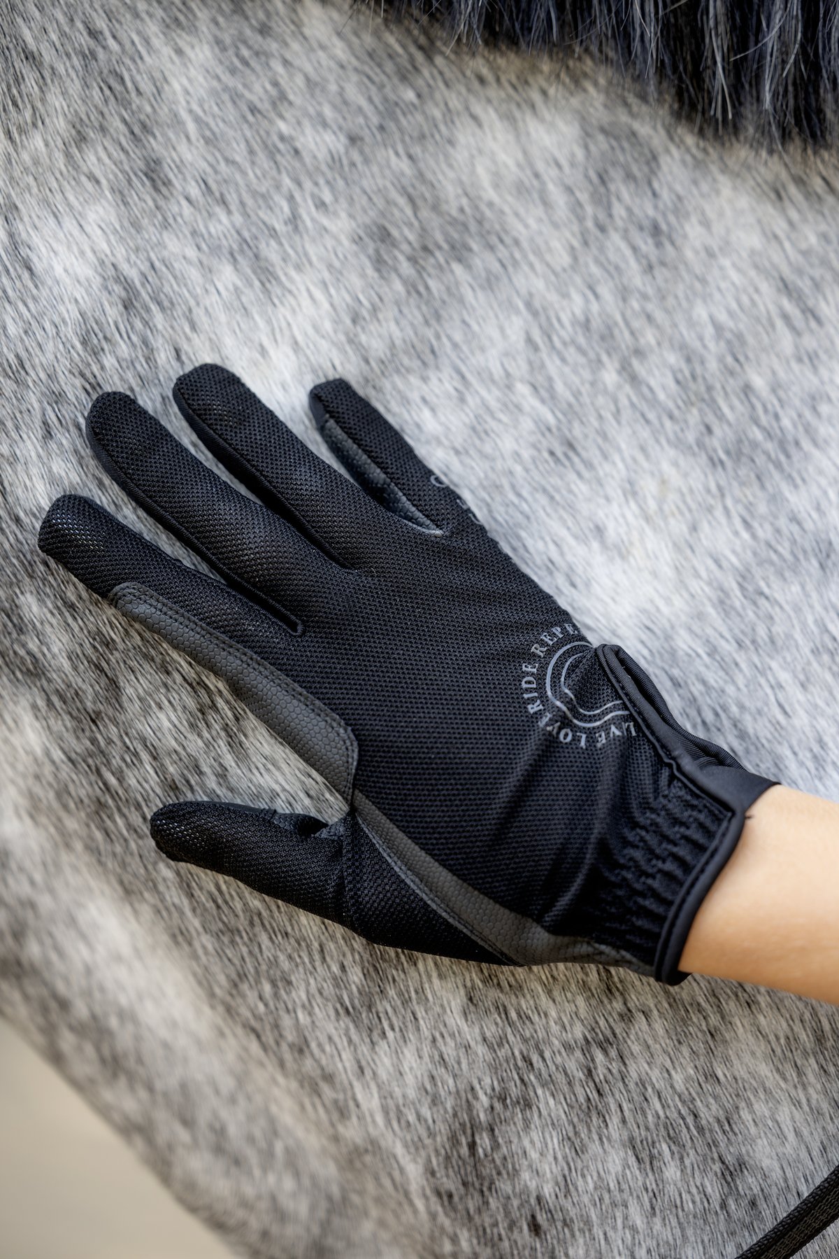 Equipage Terina mesh riding gloves - Black - 3