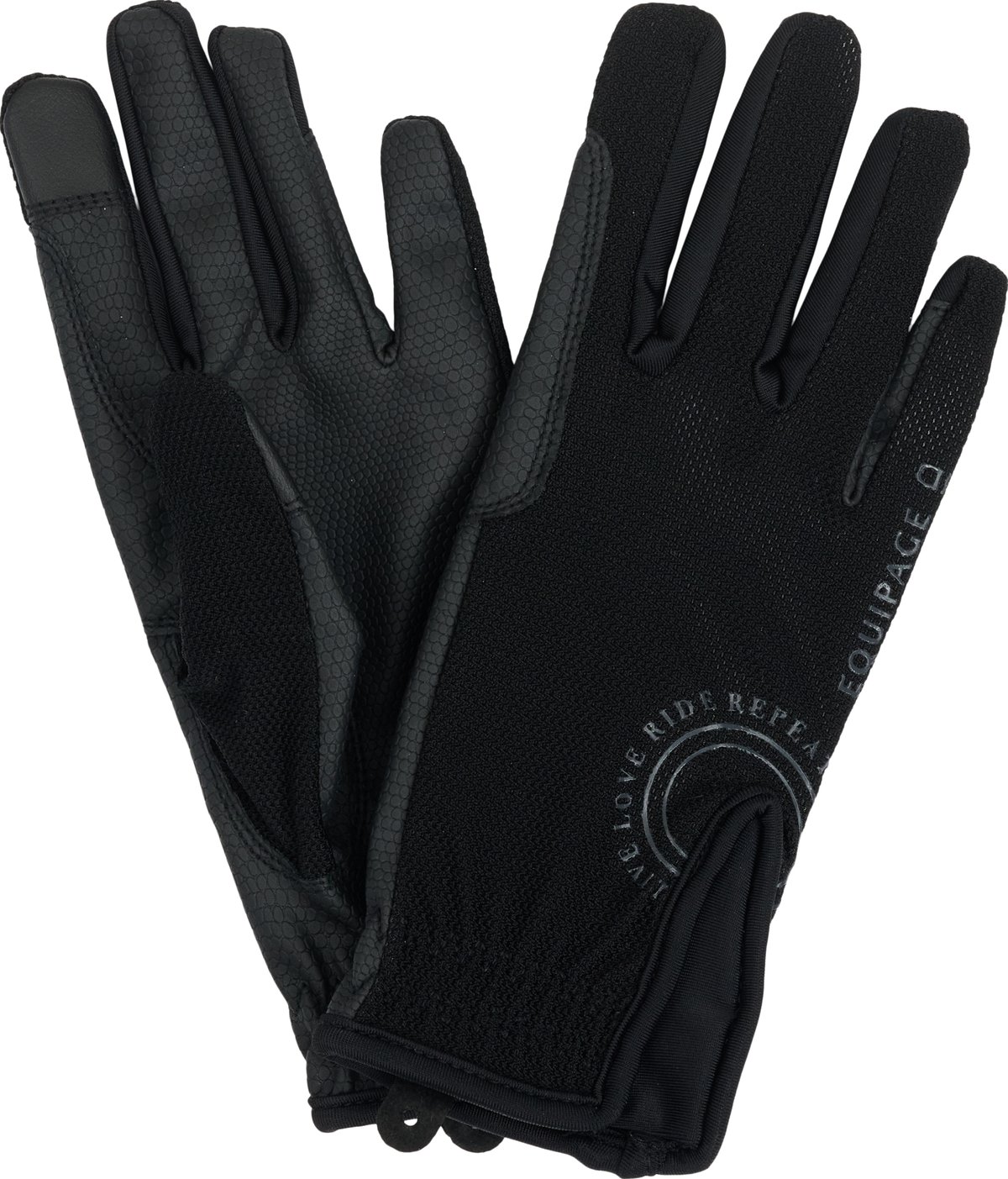 Equipage Terina mesh riding gloves Junior - Black