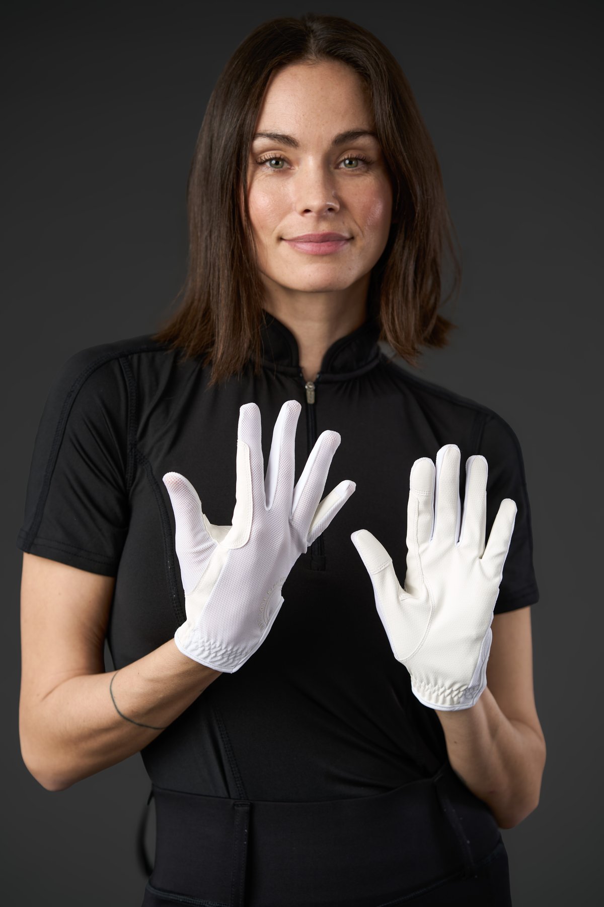 Equipage Terina mesh riding gloves - White - 2