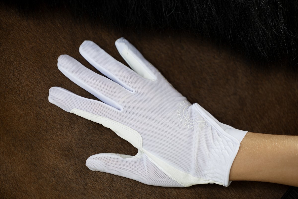 Equipage Terina mesh riding gloves - White - 3