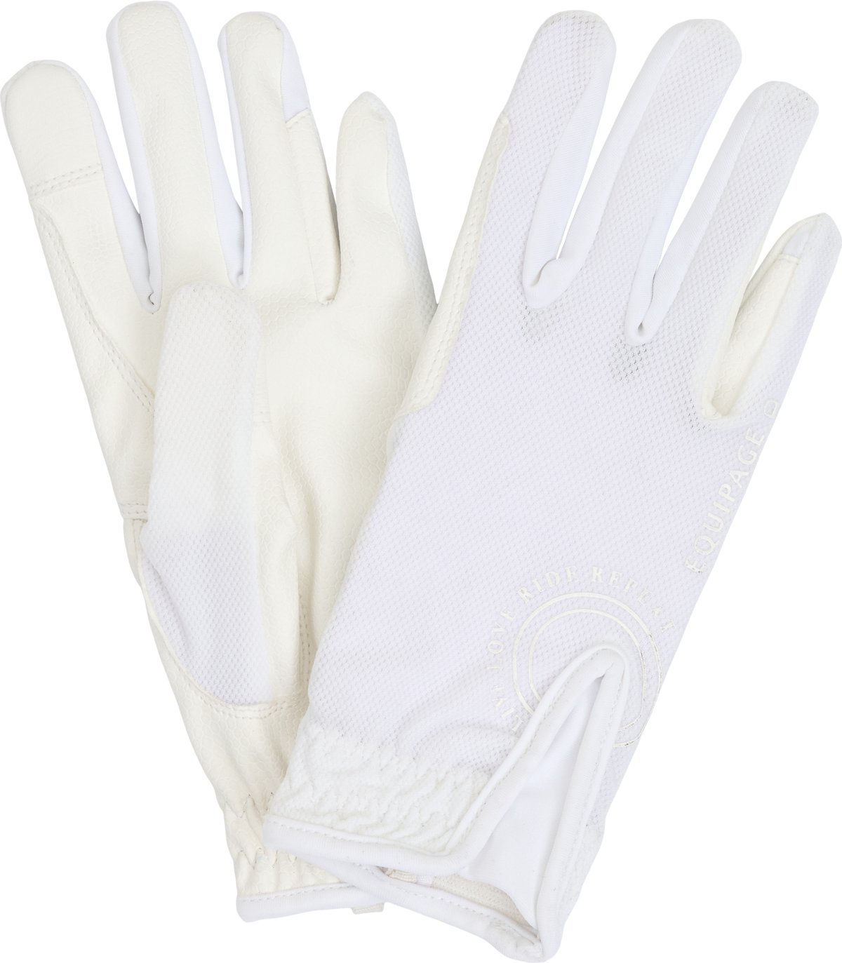 Equipage Terina ridhandskar i mesh Junior - White