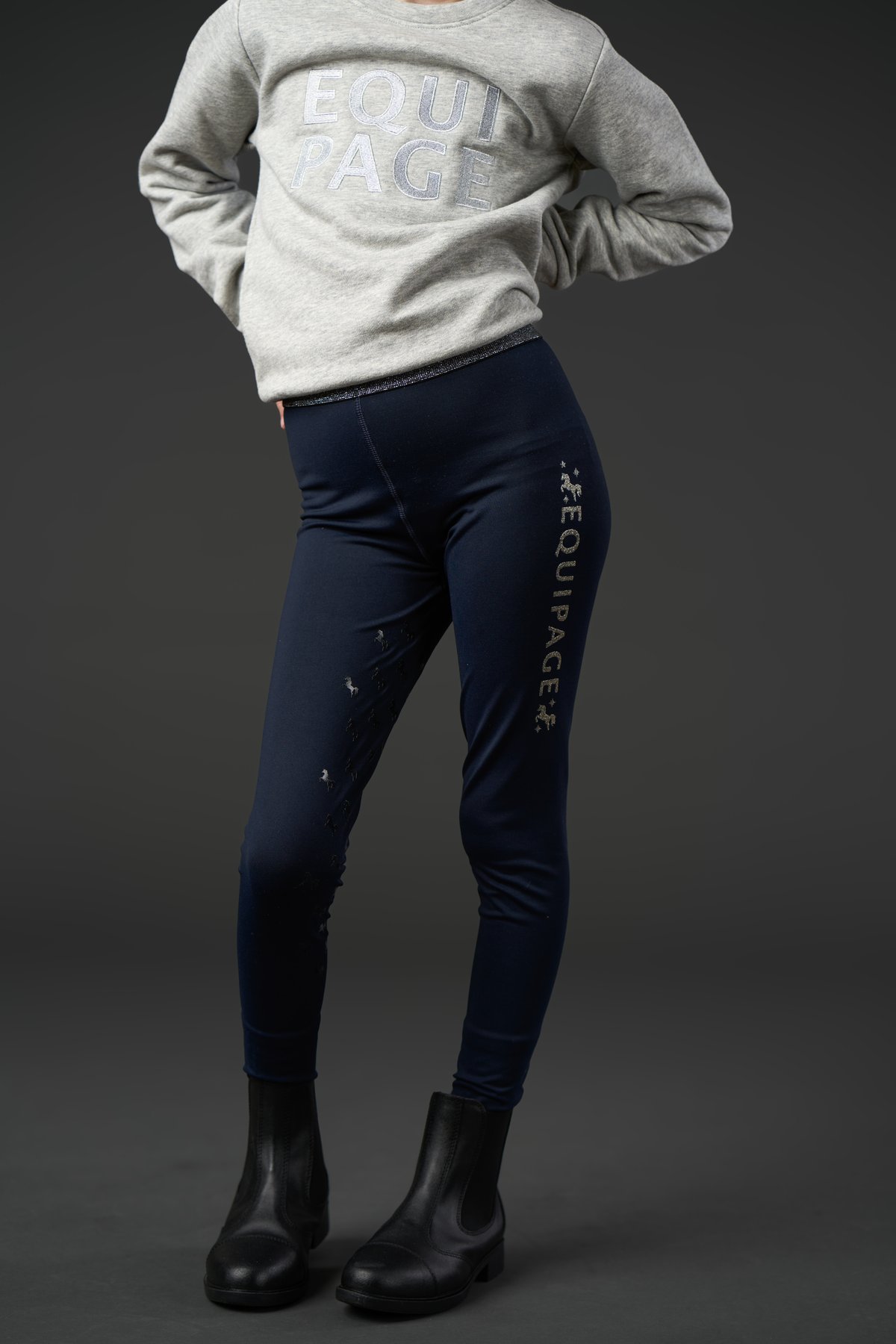 Equipage Maggie tights with full grip for kids Junior - Navy - 3