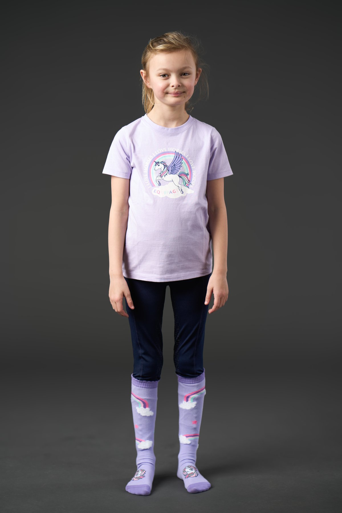 Equipage Anna lyhythihainen T-paita lapsille Junior - Lavender - 4
