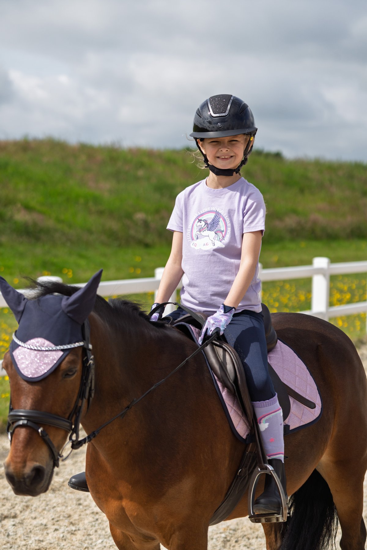Equipage Anna lyhythihainen T-paita lapsille Junior - Lavender - 8
