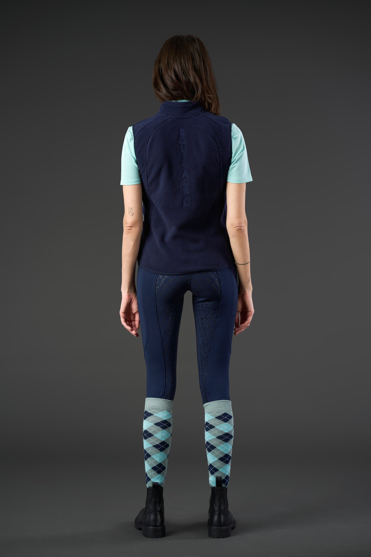 Equipage Aria Fleece Riding Vest - Navy - 5