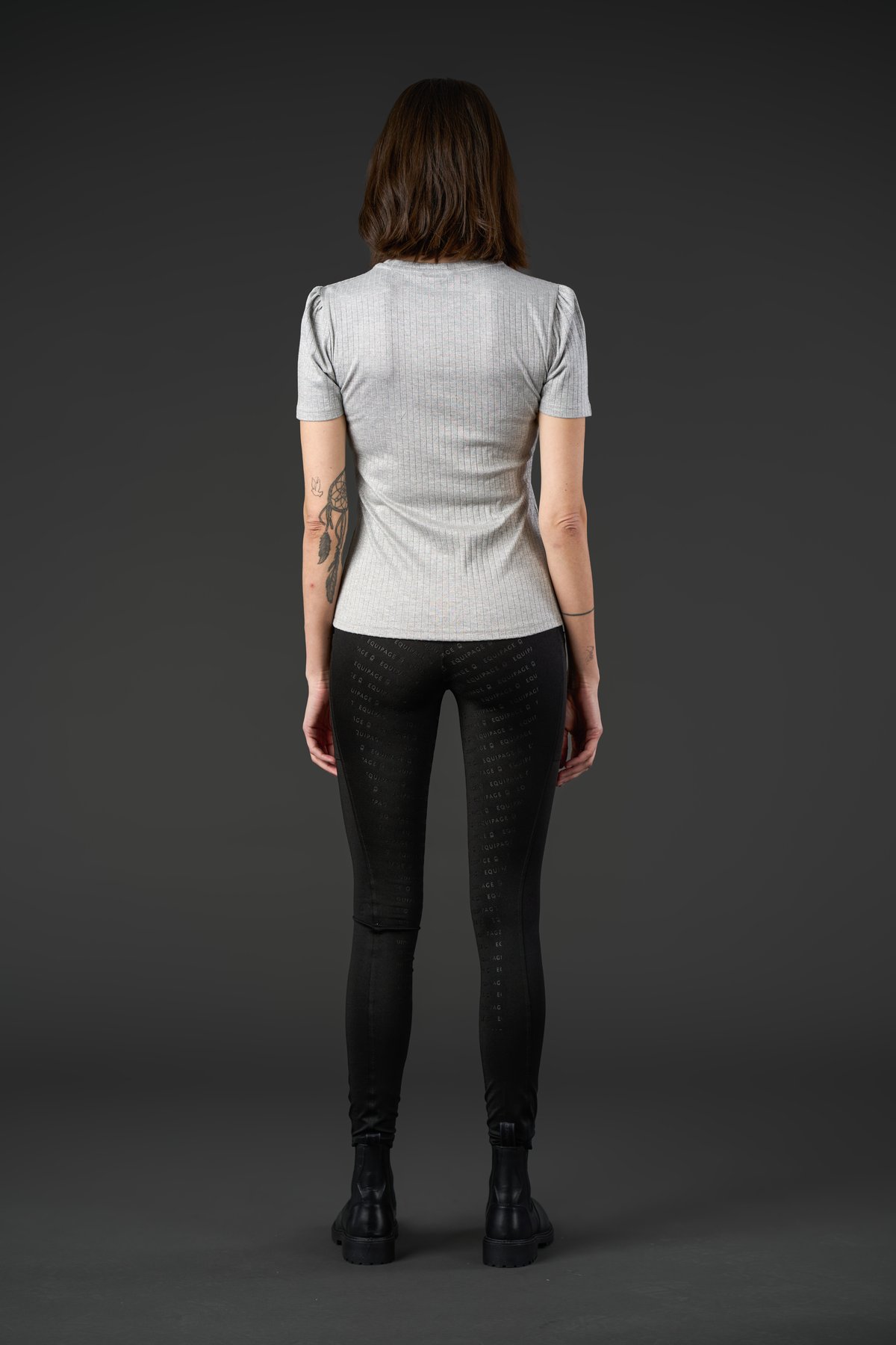 Equipage Alexa lyhythihainen Shimmer T-paita - Monument - 5
