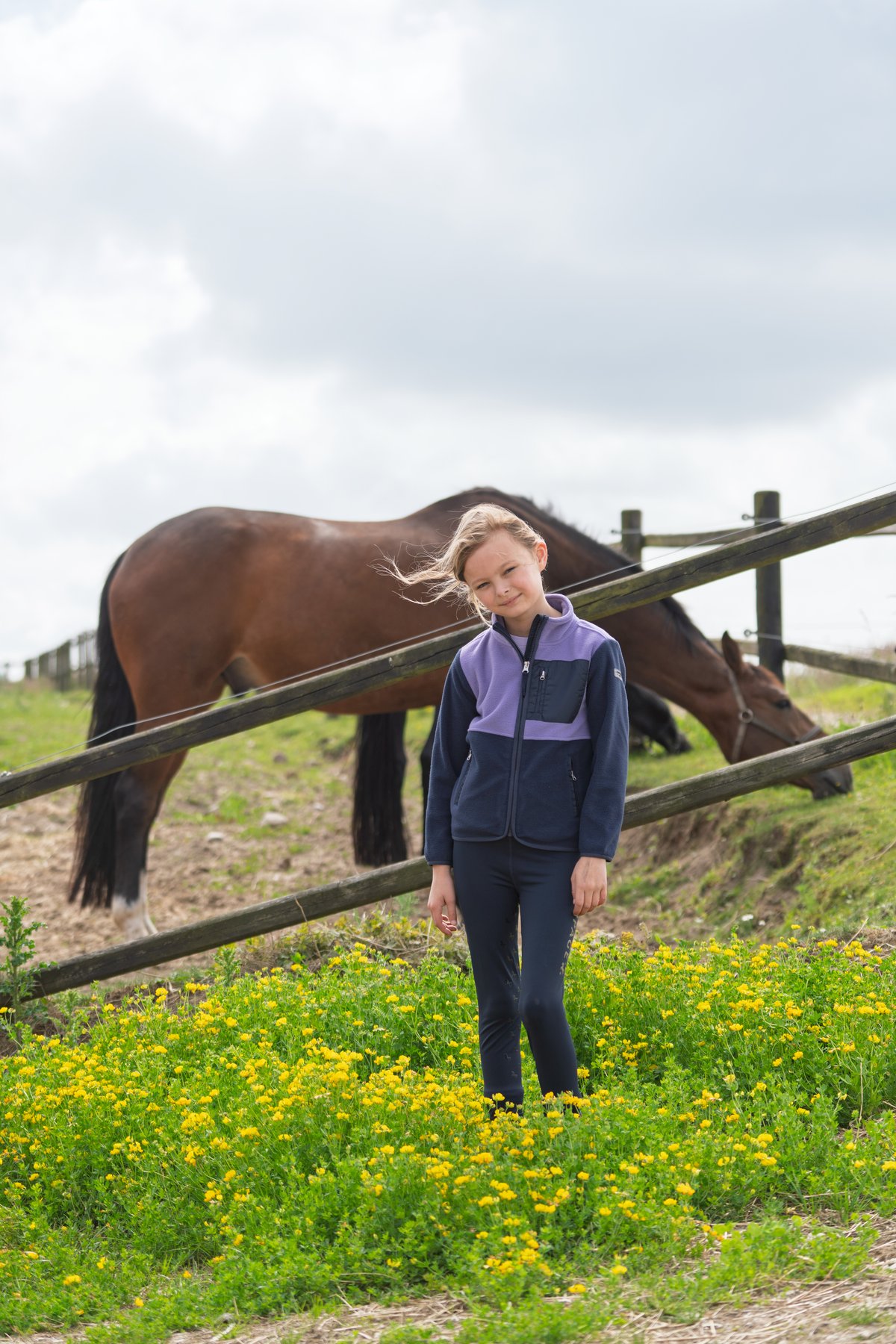Equipage Allison fleece jacket for kids Junior - Aster Purple - 6
