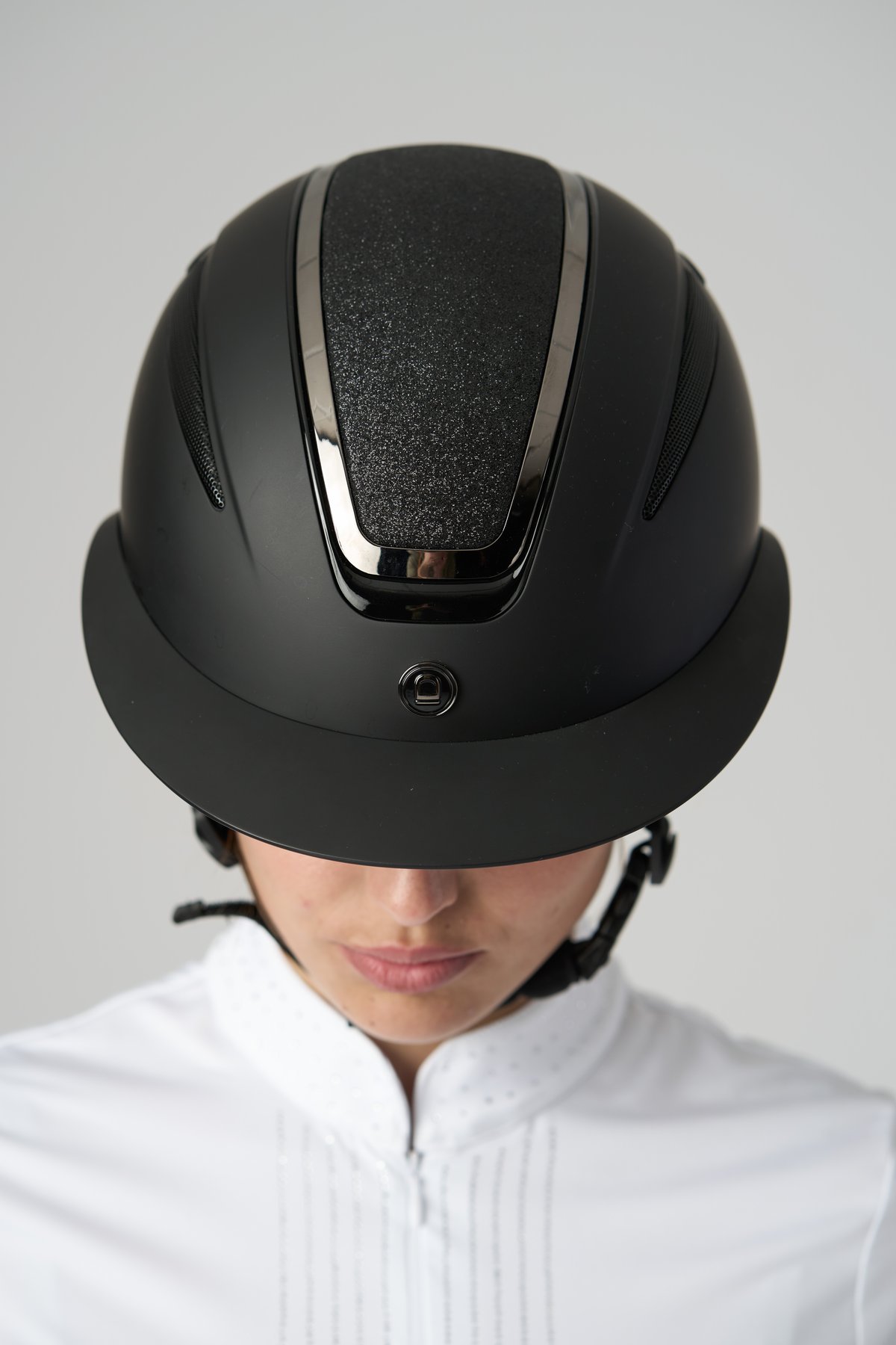 Equipage Guardian riding helmet Matt, Glitter top - Black mat - 3