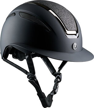 Equipage Guardian riding helmet Matt, Glitter top - Black mat