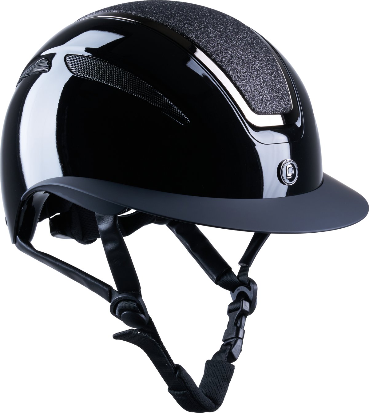 Equipage Guardian riding helmet Glossy - Glitter top - Black Shiny