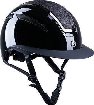 Equipage Guardian riding helmet Glossy - Glitter top - Black Shiny