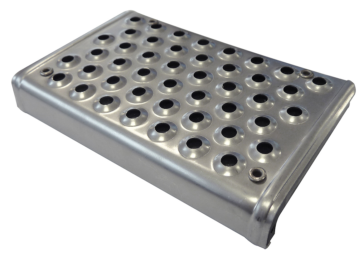 Stigbygelplattor i Metall Svart