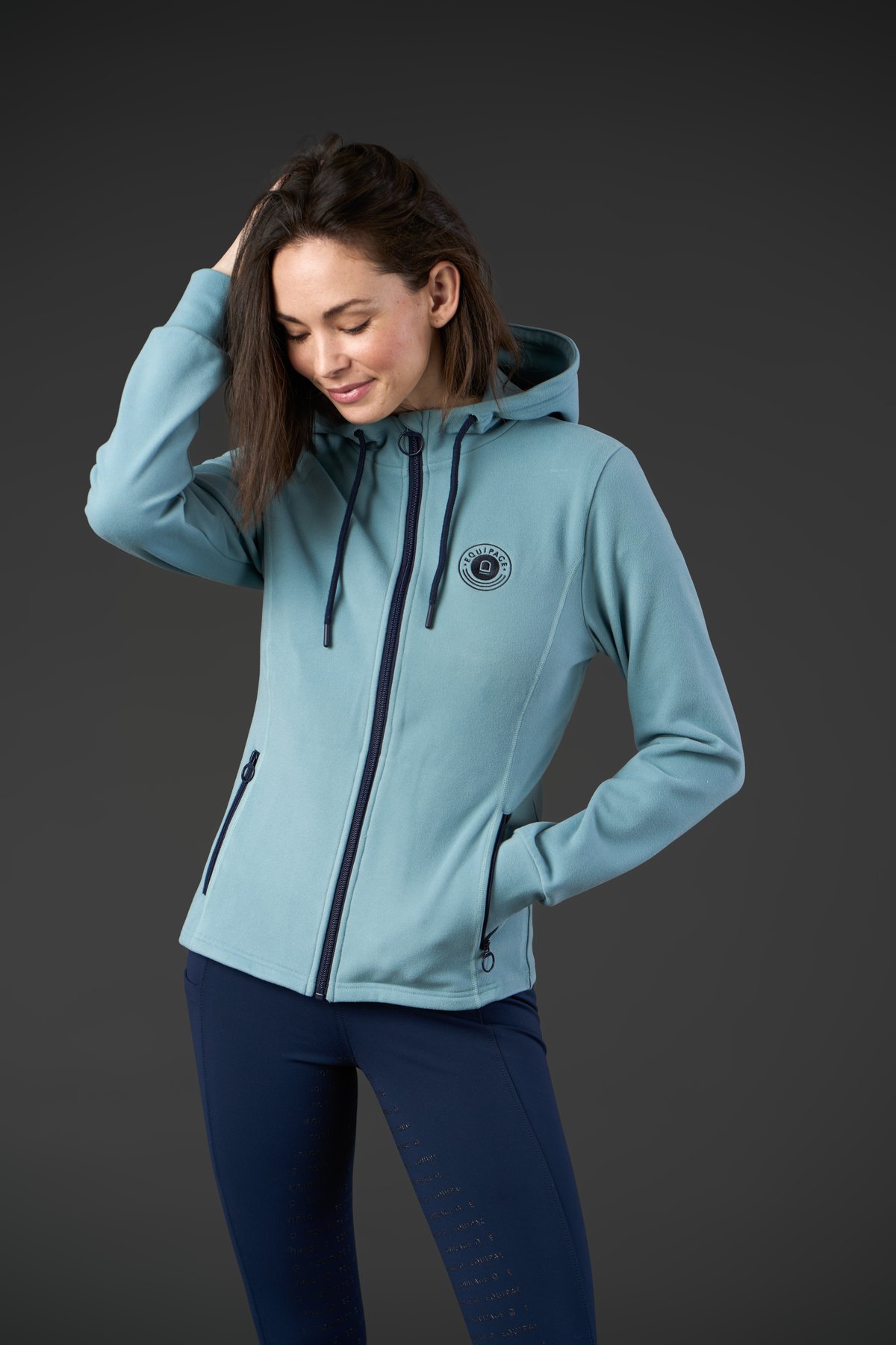 Equipage Abigail vetoketjullinen huppari - Arctic - 3
